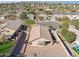 Aerial view of house and neighborhood, showcasing surrounding homes at 9815 N Sunrise Cir, Fountain Hills, AZ 85268