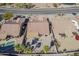 Aerial view of a home's backyard with a pool and desert landscaping at 10255 E Golden Rim Cir, Gold Canyon, AZ 85118