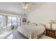 Main bedroom with bay window, ceiling fan, and ample natural light at 10255 E Golden Rim Cir, Gold Canyon, AZ 85118