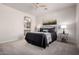 Bright bedroom with ceiling fan, neutral walls, and a comfortable bed at 13450 E Via Linda Dr # 2008, Scottsdale, AZ 85259