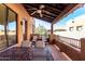 Covered patio with seating area, offering scenic views at 13450 E Via Linda Dr # 2008, Scottsdale, AZ 85259