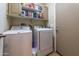 Bright laundry room, washer, dryer, and ample storage at 17332 W Jefferson St, Goodyear, AZ 85338