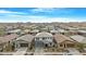 An aerial view of a neighborhood showcasing well-maintained homes and desert landscaping at 22501 E Indiana Ave, Queen Creek, AZ 85142