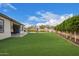 Artificial turf backyard with a pool and a view of the house at 24147 N 165Th Ln, Surprise, AZ 85387