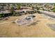 Aerial view of a park with a playground and a covered pavilion at 2442 E Winged Foot Dr, Chandler, AZ 85249