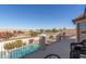 Relaxing balcony overlooking pool and neighborhood at 2442 E Winged Foot Dr, Chandler, AZ 85249