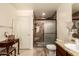 Bathroom with walk-in shower and vanity at 2442 E Winged Foot Dr, Chandler, AZ 85249