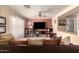 Comfortable living room with large TV and ample seating at 2442 E Winged Foot Dr, Chandler, AZ 85249