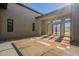 Covered patio off entry with view of mountain landscape at 25572 N 119Th St, Scottsdale, AZ 85255