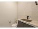Powder room with contemporary sink and tile at 25572 N 119Th St, Scottsdale, AZ 85255