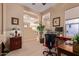 Bright home office with a view of the kitchen at 28175 N 123Rd Ln, Peoria, AZ 85383