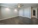 Spacious bedroom with double closets and ceiling fan at 2914 E Cactus Rd, Phoenix, AZ 85032