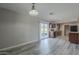 Dining area with sliding door access to backyard and kitchen view at 2914 E Cactus Rd, Phoenix, AZ 85032