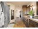 Spa-like bathroom with double vanity, large shower, and tile flooring at 6302 E Monte Cristo Ave, Scottsdale, AZ 85254
