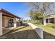 Spacious patio with seating and golf course view at 649 S Arrowwood Way, Mesa, AZ 85208