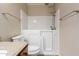 Bathroom with walk-in shower and bathtub at 15491 W Amelia Dr, Goodyear, AZ 85395