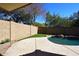 Inviting kidney-shaped pool with artificial turf and a stone patio at 20031 N 22Nd Pl, Phoenix, AZ 85024