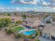 House with pool and backyard, aerial view at 3730 E Kingbird Pl, Chandler, AZ 85286