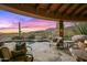 Stunning pool and patio with sunset views at 40980 N 97Th St, Scottsdale, AZ 85262