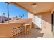 Private balcony with seating area and views of the community at 4141 N 31St St # 225, Phoenix, AZ 85016