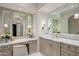 Vanity with marble countertop and gold fixtures at 42638 N Chiricahua Pass, Scottsdale, AZ 85262