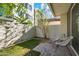 Private backyard with patio and seating area at 6850 E Mcdowell Rd # 72, Scottsdale, AZ 85257