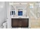 Elegant bathroom with double vanity and walk-in shower at 6850 E Mcdowell Rd # 72, Scottsdale, AZ 85257