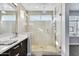 Bright bathroom with walk-in shower and tile flooring at 6850 E Mcdowell Rd # 72, Scottsdale, AZ 85257