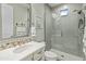 Modern bathroom with a large walk-in shower and updated vanity at 10888 N 136Th Pl, Scottsdale, AZ 85259