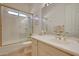 Bathroom with shower and single vanity at 12238 E Poinsettia Dr, Scottsdale, AZ 85259