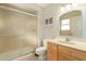 Modern bathroom with a large walk-in shower and updated vanity at 12923 W Ballad Dr, Sun City West, AZ 85375