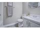 Updated bathroom with vanity and shower/tub combo at 1633 S 171St Dr, Goodyear, AZ 85338