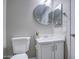 Clean bathroom with vanity, toilet, and updated fixtures at 1633 S 171St Dr, Goodyear, AZ 85338