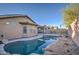 Stunning pool view from the backyard of the home at 1633 S 171St Dr, Goodyear, AZ 85338