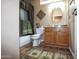 Guest bathroom with tub shower and granite vanity at 20825 N Limousine Dr, Sun City West, AZ 85375