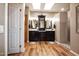 Luxurious bathroom with double vanity and large shower at 20825 N Limousine Dr, Sun City West, AZ 85375