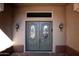 Double front doors with glass accents at 20825 N Limousine Dr, Sun City West, AZ 85375