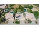 Aerial view of two houses with pools and solar panels at 23046 N 21St St, Phoenix, AZ 85024