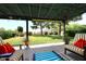 Relaxing patio with pergola and view of the backyard and mountains at 23046 N 21St St, Phoenix, AZ 85024