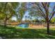 Serene pond with bridge and lush landscaping at 2780 S Equestrian Dr # 102, Gilbert, AZ 85295