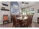 Bright dining room with a wood table and chairs at 3036 W Gail Rd, Phoenix, AZ 85029