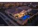 Nighttime aerial showcasing home and landscape at 4552 S Flare --, Mesa, AZ 85212