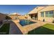 Inviting pool and spa with expansive patio at 4552 S Flare --, Mesa, AZ 85212