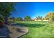 Community green space with walking path and lush lawn at 4698 W Harrison St, Chandler, AZ 85226