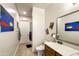 Modern bathroom with walk-in shower and double vanity at 5250 E Deer Valley Dr # 403, Phoenix, AZ 85054