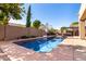 Large rectangular pool in a sunny backyard setting at 5317 W Glenview Pl, Chandler, AZ 85226