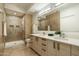 Modern bathroom with double sinks, a large shower, and stylish finishes at 7120 E Kierland Blvd # 311, Scottsdale, AZ 85254