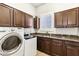 Laundry room with washer, dryer, and cabinets at 7126 E Bobwhite Way, Scottsdale, AZ 85266