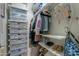 Well-organized closet with shelving and drawers for storage at 922 E Desert Hills Estate Dr, Phoenix, AZ 85086