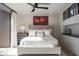 Bright bedroom with a king-size bed, and private balcony access at 10040 E Happy Valley Rd # 1041, Scottsdale, AZ 85255